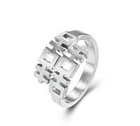 Aotiwe Anelli impilati da donna, anello da donna cinese con doppia parola felicità, design classico