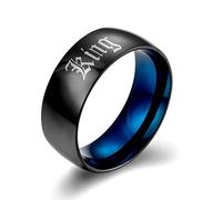 Aotiwe Anelli impilati da donna, anello Fidget Ring da donna King Queen Design classico anello per nascita, Acciaio inossidabile, Non pietra preziosa