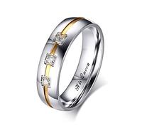 Aotiwe Anelli in acciaio inox, regalo divertente con scritta "Your Queen" per amicizia e amore, Acciaio inossidabile, Zirconie sintetico
