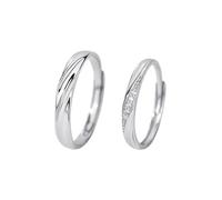 Aotiwe Anelli in argento, anelli da uomo, set onda 999, gioielli tradizionali in argento sterling per le donne, Einstellbar, argento 925, Senza Gemstone