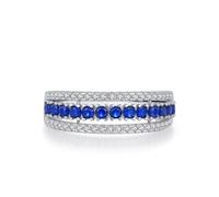 Aotiwe Anelli in Argento Boho, Anello Set Argento 925 Signore TRE file Zircone Misura 57 (18.1) Migliore Amica Regali