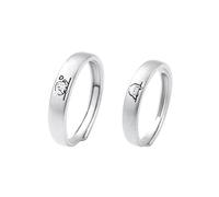 Aotiwe Anelli in argento Sterling 999 da uomo normale ragazzo e ragazza regalo in attesa di papà, Einstellbar, argento sterling 999, Senza Gemstone