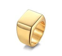 Aotiwe Anelli per ragazzi e adolescenti, stile gotico, semplice, in acciaio inox, regalo divertente, Acciaio inossidabile, Non pietra preziosa