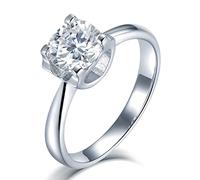 Aotiwe Anello con nodo da donna, regalo per testimone, matrimonio, intarsio con testa di toro, cuore a 4 spille, in argento Sterling