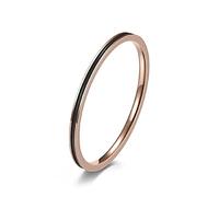 Aotiwe Anello da donna, anelli coordinati da donna, 1 mm, impilabile, in acciaio inox, design classico, anello per nascita, Acciaio inossidabile, Non pietra preziosa