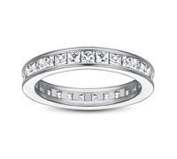Aotiwe Anello da donna in argento 925, bel regalo da donna, raccordo di forma rotonda, in argento Sterling, per San Valentino, Argento sterling, zirconia cubica