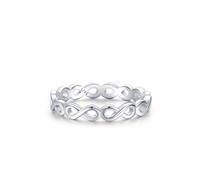 Aotiwe Anello da donna in argento 925, con simbolo dell'infinito cavo, 12 (16,6), argento 925, Senza Gemstone