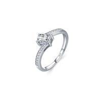 Aotiwe Anello da donna, in argento Sterling 925, elegante zircone quadrato, 14 (17,2), argento 925, Zirconia cubica