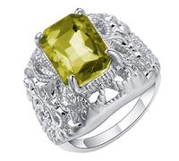 Aotiwe Anello da donna per matrimonio, anelli migliori amiche con zirconi cubici a forma di rettangolo