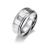 Aotiwe Anello da sposa, semplice e brillante, in acciaio inox, ideale come regalo
