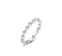 Aotiwe Anello in argento Sterling 925 con chiusura a farfalla, 57 (18.1), 925 Silber, Zirconia