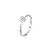 Aotiwe Anello in argento Sterling 925 Sterling Silber, Ringe Silber Schlangenlinie Mama Geschenk, 57 (18.1), 925 Silber, Nessuna pietra preziosa