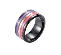 Aotiwe Anello vintage, carini anelli impilabili da donna, in seta smaltata, design classico, anello per nascita, Acciaio inossidabile, Non pietra preziosa