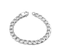 Aotiwe Bracciale da uomo e da donna, in acciaio inox, delicato e semplice, ideale come regalo per gli amici, Acciaio inossidabile