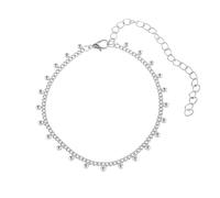 Aotiwe Cavigliera a catena, stile bohémien, con perline e nappe, regalo per donne, 20+10CM, Rame, Non pietra preziosa
