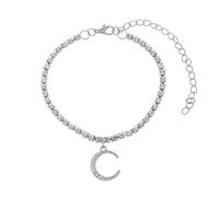 Aotiwe Cavigliere da donna, cavigliere da donna con luna con zirconia cubica, set di gioielli da donna, Metallo, Zirconie sintetico