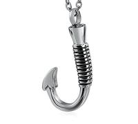 Aotiwe Collana in acciaio inox, stile punk, forma non standard, regalo ideale per la nonna per il battesimo, 2x3.7cm, Acciaio inossidabile, Non pietra preziosa