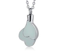Aotiwe Collana per ceneri umana, a forma di cuore, in acciaio inox, regalo per la mamma