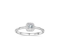 Aotiwe Damenring Zirkonia, Knuckle Ring Silber Quadratischer Heiligenschein mit Weiß Zirkonia 925 Silber, 57 (18.1), 925 Silber, Zirconia
