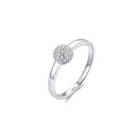 Aotiwe Engagement Ring, Ringe Frauen Verlobung Silber Kugelring mit Zirkon 925 Silber Geshenke Frauen für Geburtstag, 52 (16.6), 925 Silber, Zirconia