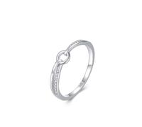 Aotiwe Engagement Ring, Ringe für Damen Silber Hohlrund mit Weiß Zirkonia 925 Silber Geschenk 18 Geburtstag Mädchen, 49 (15.6), 925 Silber, Zirconia
