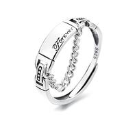 Aotiwe Gioielli da donna, regalo per San Valentino, anello con catena Forever incisa, regolabile, per anniversario, San Valentino