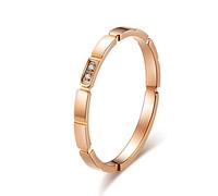 Aotiwe Gioielli gotici, anello da donna XL guarnizione di bambù in acciaio inossidabile, regalo di compleanno, Acciaio inossidabile, Zirconie sintetico