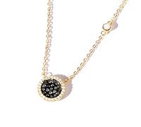 Aotiwe Gioiello da donna, regalo per la mamma, argento, zirconi, oro, nero, regalo per la migliore amica, collana da donna