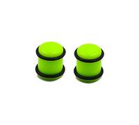 Aotiwe Kit Piercing Orecchio Cartilage, Spalmatore Orecchio Verde Chiaro Cilindro Pieno con Cordino Acrilico, 2.5mm, Acrilico, Senza Gemme