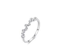 Aotiwe Ring Damen Cool, Damenring Vintage Silber Unregelmäßige Blase mit Rundschliff Weiß Zirkonia 925 Silber, 49 (15.6), 925 Silber, Zirconia