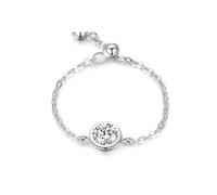 Aotiwe Ringe Damen 925, Silber Ringe Set Solitaire Adjustalbe Open Größe Verstellbar Dankeschön Geschenke