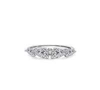 Aotiwe Ringe Silber, Unisize Ring Tropfenform Kanal 4 Krallen mit Weiß Zirkonia 925 Silber Schmuck Damen, 57 (18.1), 925 Silber, Zirconia