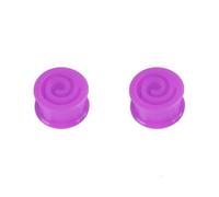 Aotiwe Set di 2 dilatatori per orecchio, in silicone, a cerchio cavo, 8mm, Silicone, Senza Gemstone