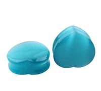Aotiwe Set di 2 dilatatori per orecchio, per piercing al corpo, a forma di cuore, 2G, Pietra, Non pietra preziosa
