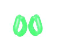 Aotiwe Set di 2 dilatatori per orecchio, set di piercing luminosi e alla moda, a forma di goccia, in silicone, 6mm, Silicone, Senza Gemstone