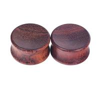 Aotiwe Set di 2 orecchini a tunnel da uomo, in legno, stile alla moda, 18mm, Legno, Senza Gemstone