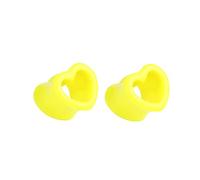 Aotiwe Set di 2 piercing a forma di cuore giallo, orecchini in acrilico, 4mm, Acrilico, Senza Gemstone