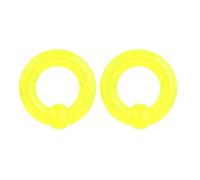 Aotiwe Set di 2 piercing per trago, orecchini a cerchio giallo con sfera in acrilico, 2mm, Acrilico, Senza Gemstone