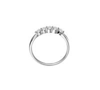 Aotiwe Set di anelli vintage, anello da donna Love in argento con diamante da 0,2 ct Pt950 e oro bianco 9 K/14 K/18 K, T 1/2, Pt950, Diamante