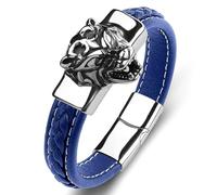 Aotiwe Set di braccialetti dell'amicizia a lunga distanza con testa di tigre, braccialetti per relazioni a lunga distanza, in pelle sintetica, Pelle, Non pietra preziosa