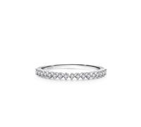 Aotiwe Silber Ring Damen 925, Ringe Frauen Zart Silber Edelstein In Kanalfassung mit Rundschliff Weiß Zirkonia, 57 (18.1), 925 Silber, Zirconia