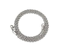 Aotiwe Una collana per uomo, collana a catena per uomo uomo collana a catena in corda in acciaio inossidabile, 24 inch x 3mm, Acciaio inossidabile, Non pietra preziosa