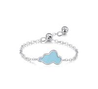 Aotiwe Verlobungsring Damen Verstellbar, Silber Ringe Dünn Cloud Verstellbare Kette 925 Silber