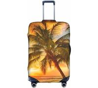 Aotmany Beach Sunset Palm Trees - Copertura per bagagli da viaggio per bagagli da 45-81 cm, protezione elastica per valigie con cerniera nascosta, accessori da viaggio, Come nella foto, S