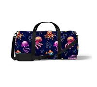 Aotmany Borsone sportivo da palestra per yoga, danza, borsa da viaggio per il weekend, borsa da viaggio colorata con gatto dei cartoni animati, borsa a tracolla per allenamento per donne e uomini,