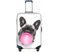 Aotmany Boston Terrier Blowing a Bubble, copertura per bagagli da 45,7 a 81,7 cm, protezione elastica per valigie con cerniera nascosta, per valigie con ruote, approvato TSA