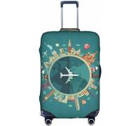 Aotmany Boston Terrier Blowing a Bubble - Copertura per bagagli da 45-81 cm, protezione elastica per valigie con cerniera nascosta, per valigie con ruote, accessori da viaggio, Viaggiare in tutto il