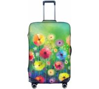 Aotmany Copertura per bagagli da viaggio con fiori colorati primaverili, adatta per bagagli da 45-81 cm, lavabile, con cerniera nascosta, per valigie con ruote, approvato TSA, Come nella foto, M
