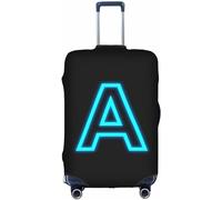 Aotmany Copertura per bagagli da viaggio con lettera A neon adatta per bagagli da 45-81 cm, protezione elastica per valigie con cerniera nascosta, approvata TSA, Come nella foto, S