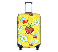 Aotmany Copertura per bagagli da viaggio con motivo astratto dipinto a olio con dente di leone e campi fioriti, adatta per bagagli da 45,7 a 177,7 cm, con cerniera nascosta, approvata TSA, Fragole Con
